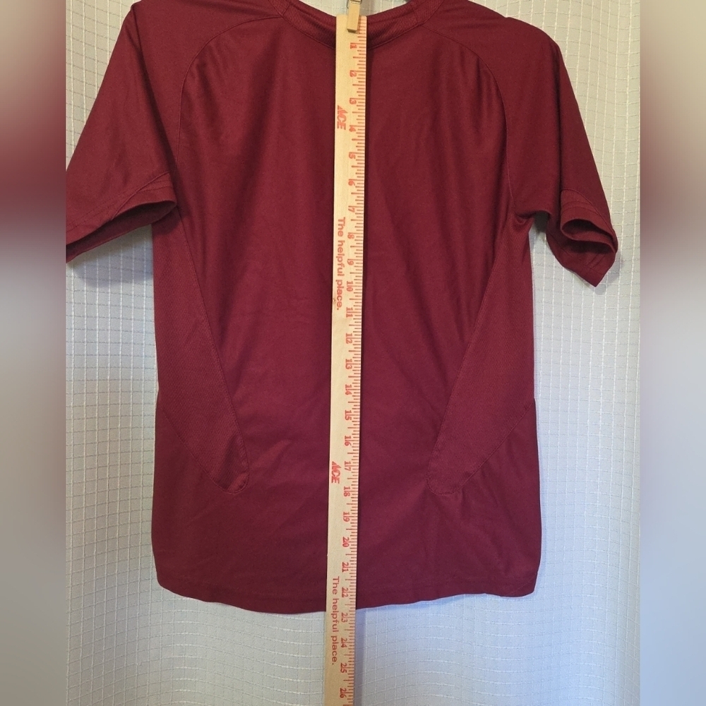 Nike Maroon Button V Neck Athletic Jersey Shirt Med - Picture 6 of 9